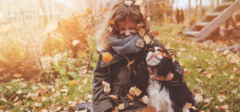 Girl and dog